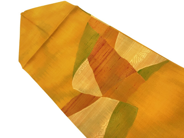 JAPANESE KIMONO / VINTAGE NAGOYA OBI / WOVEN ABSTRACT PATTERN